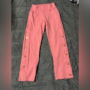 BALMAIN Little Girl's & Girl's Mini-Me Straight-Leg Button Trousers Peach sz 12a